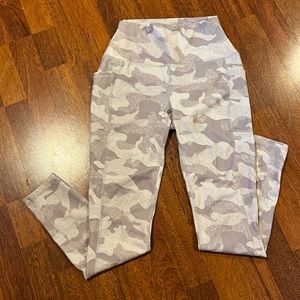 RBX gray/white cameo leggings Juniors Sz s/p
